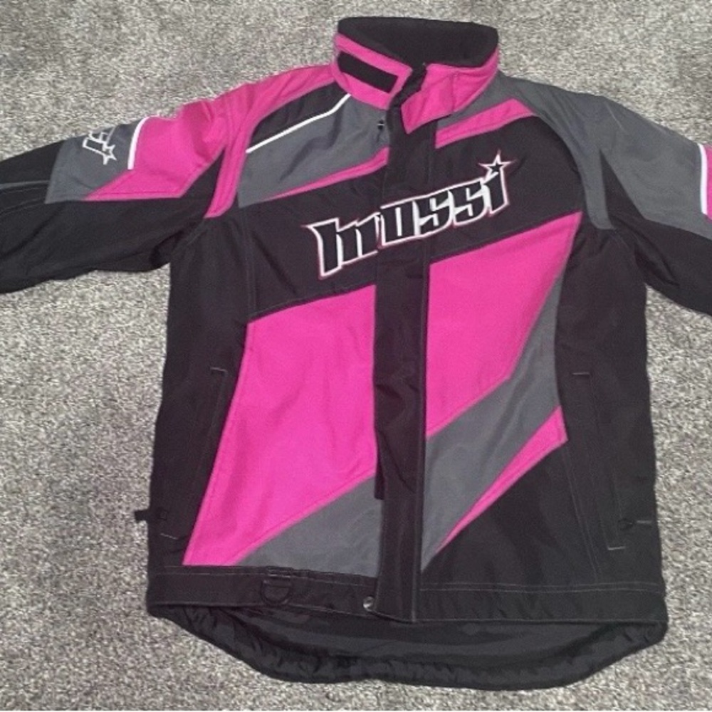Mossi Lotus Lotus Women’s Snowmobile Jacket Heavy-Duty Pink/Black/Gray M